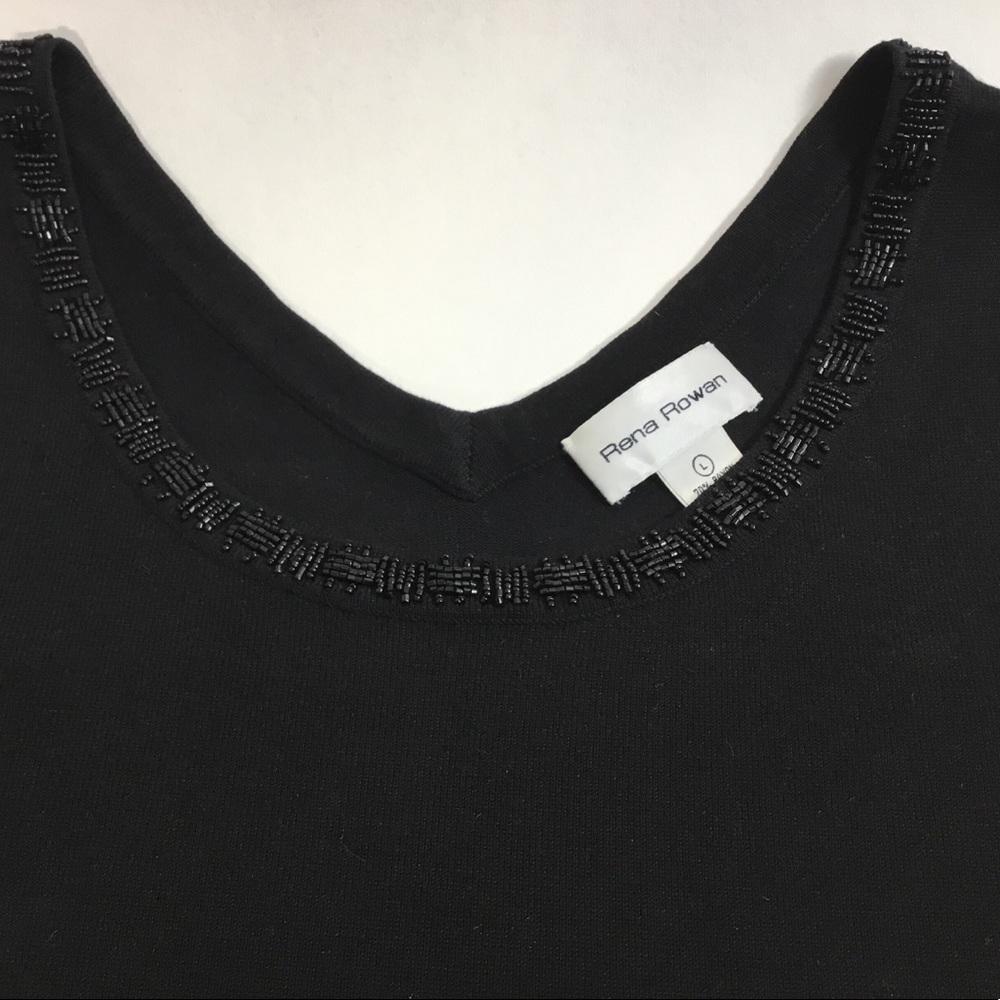 Rena Rowen Black Beaded Sweater